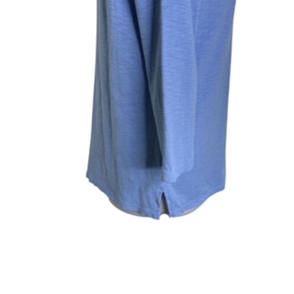 Kirkland Boat Neck Light Blue 3/4 Sleeve Slub Tee- Shirt Size M - Picture 4 of 7
